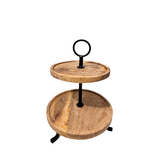 ETAGERE ROND 2-LAAGS H45 + H10/30 x D30/26