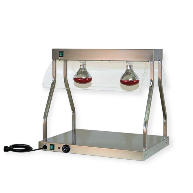 WARMTEBRUG + GRONDPLAAT + 2 LAMPEN 220V L66 x B54 x H83
