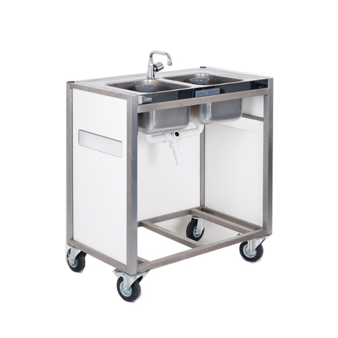 DUBBELE SPOELBAK L87 x B53 x H100
