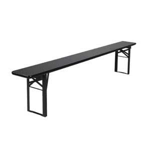 BANK ZWART L220 x B25 x H48