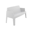 BOX STOEL WIT 2-ZIT L65 x B58 x rug H80 | arm H64 | zit H44