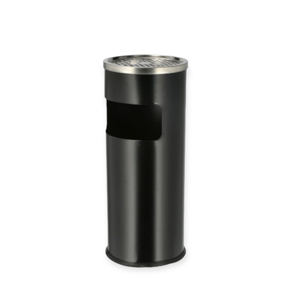 STAANDE ASBAK MET AFVALBAK 12L  D25 x H61 cm