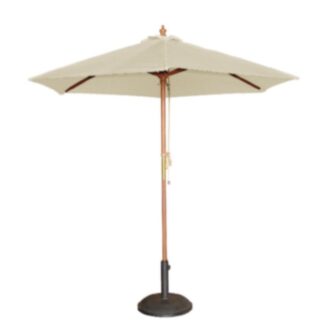 PARASOL WIT D3M INCL. VOET 20 KG