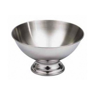 [3421] CHAMPAGNE BOWL INOX OP VOET D41 x H20