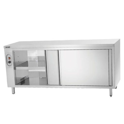 [6031] WARMTEKAST  400 BORDEN 220V | 2500W (op wielen)  L160 x B70 x H100