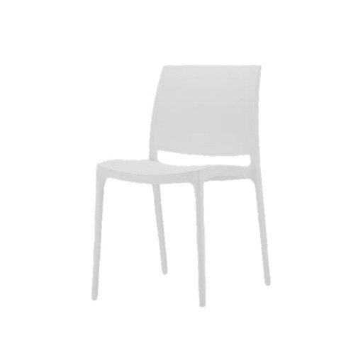 [5002] LILI STOEL WIT L40 x B50 x ZH44/H84 CM