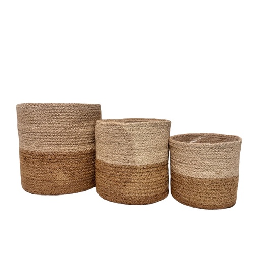 PLANTENPOT JUTE  H13 x D19  + H16 x D15 + H20 x D18 (kopie)